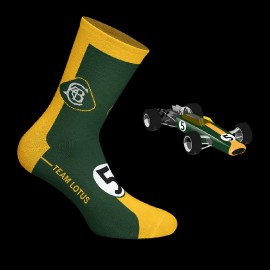Lotus 49 Jim Clark Inspiration socks Green / Yellow / White - unisex - Size 41/46