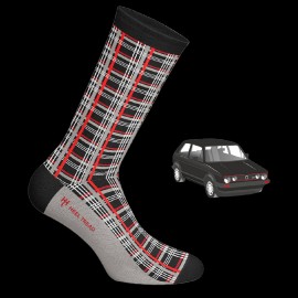 Inspiration VW Golf GTI Long socks / knee-highs black / red / grey - unisex - Size 41/46