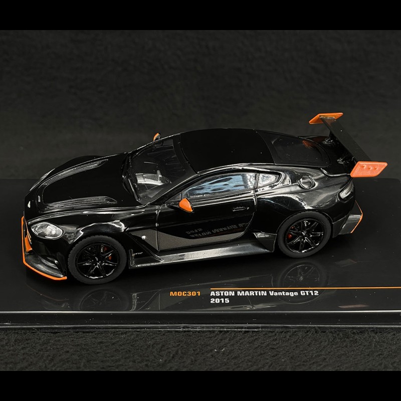 Aston Martin Vantage GT12 2015 Black / Orange 1/43 Ixo Models MOC301