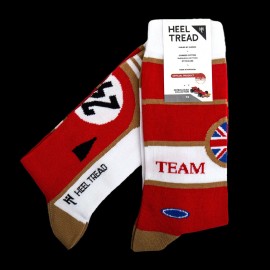 Lotus F1 72 Gold Leaf Inspiration Socken Rot / Weiß / Gold - Unisex - Größe 41/46