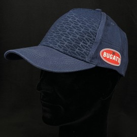 Bugatti Hat Ovale logo Textured Navy Blue BGT068-500