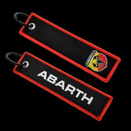 Abarth Sclüsselanhänger Double Logo Schwarz / Rot AB906-100