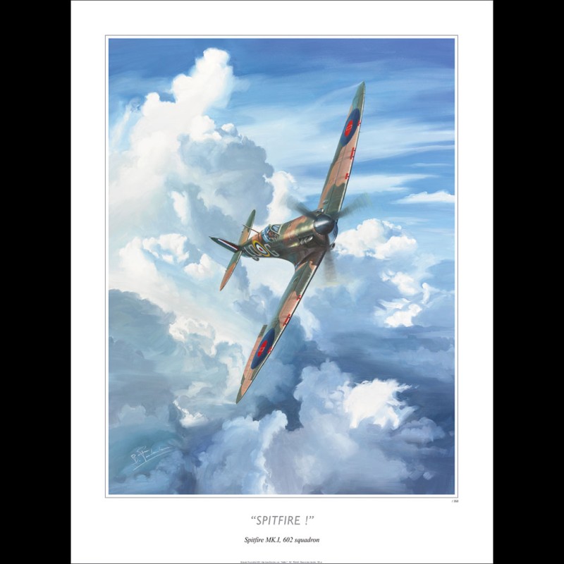 Poster Spitfire original drawing by Benjamin Freudenthal