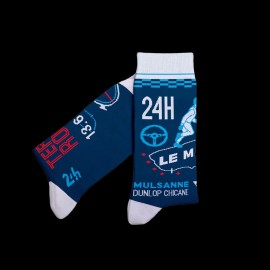 24h Le Mans Socken Blau / Weiß - Unisex - Größe 41/46