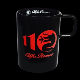 Alfa Romeo Tasse 110 Jahre Porzellan Mug Schwarz AR809-100