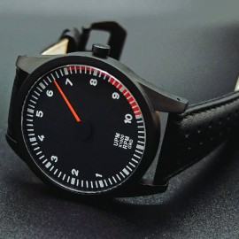 Tachometer watch Ford RS 200 Cosworth single-hand 7000 rpm Black / Black Strap