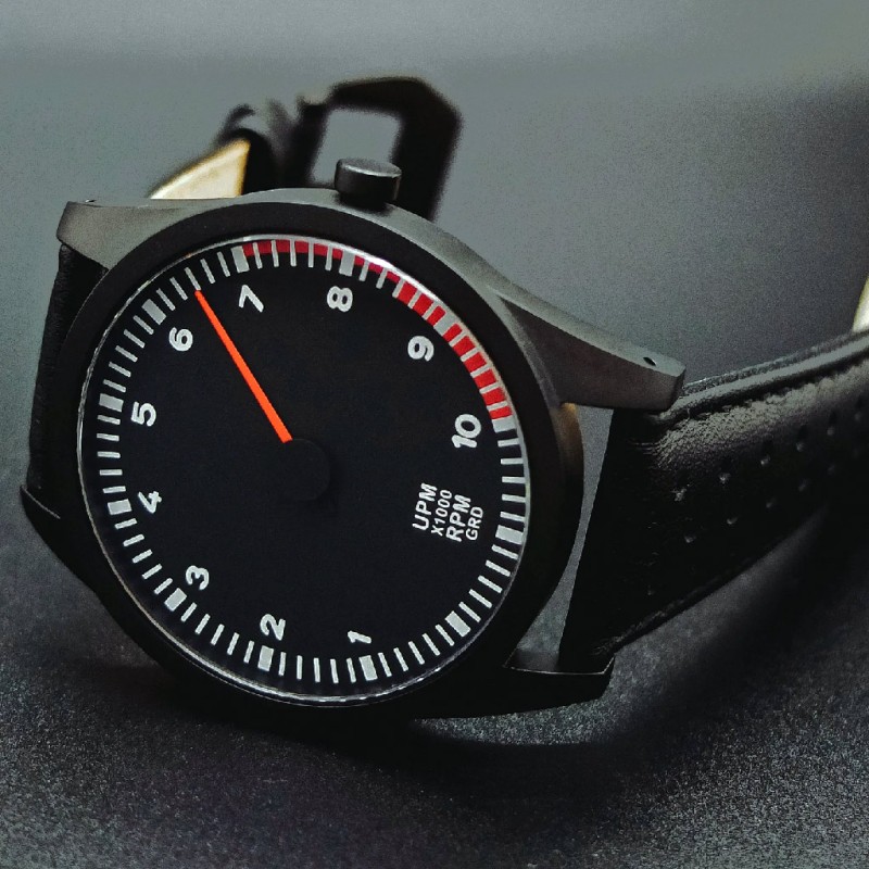 Tachometer watch Ford RS 200 Cosworth single hand 7000 rpm Black