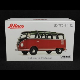 Volkswagen VW Bulli T1b Samba Minibus 1962 Rubyrot / Schwarz 1/32 Schuco 450785700