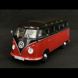 Volkswagen VW Bulli T1b Samba Minibus 1962 Rubyrot / Schwarz 1/32 Schuco 450785700