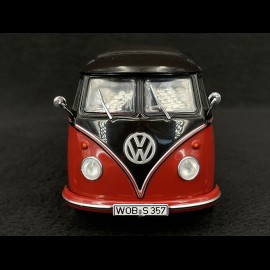 Volkswagen VW Bulli T1b Samba Minibus 1962 Rubyrot / Schwarz 1/32 Schuco 450785700