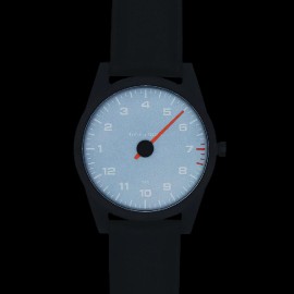Tachometer Uhr Porsche 964 Anniversary Einzeiger 6800 rpm Grau / Schwarzes Armband