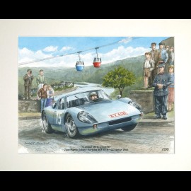 Poster Porsche 904 GTS n° 15 Course Citadelle de Namur 1966 " A l'assaut de la Citadelle " by Benoît Deliège