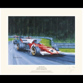 Poster Ferrari 312 B2 F1 n° 4 Jacky Ickx GP Germany 1972 " Ringmeister " by Benoît Deliège