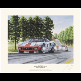 Poster Ford GT40 n° 6 24h Le Mans 1969 " Final Lap " by Benoît Deliège
