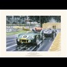 Poster Stirling Moss Aston Martin DB3S n° 8 24h Le Mans 1956 " The King and his Court " von Benoît Deliège