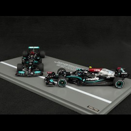 Duo Mercedes-AMG Petronas W12 F1 n° 44 & n° 77 GP Abu Dhabi 2021 World Constructor's Champions 1/43 Spark S7860