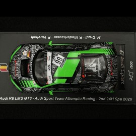 Audi R8 LMS GT3 n° 66 24h Spa 2020 1/43 Spark SB371