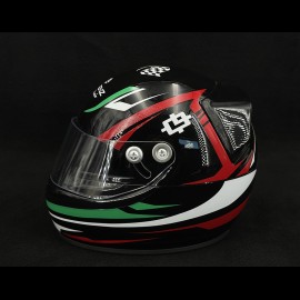 Motorsport Uhr Granpremio Chronograph Gelochtes Leder Schwarz / Rot Racing mit Spezialbox Helm 030226AA