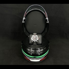 Motorsport Watch Granpremio Automatic Steel Black / Red Racing with Special Box Helmet 030211AA