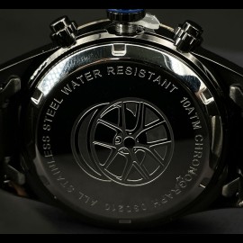 Motorsport Watch Granpremio Chronograph Silicone Black / Blue Racing with Special Box Helmet 030210DD