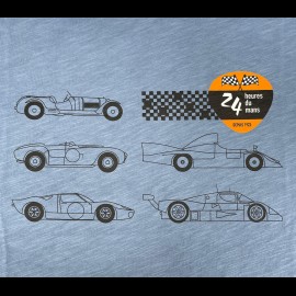 T-shirt 24h Le Mans legende cars Seit 1923 in Himmelblau LM222TSM07-127 - herren