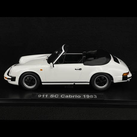 Porsche 911 SC Cabriolet 1983 Miniature KK-Scale 1/18 - Blanc Métal - Neuf
