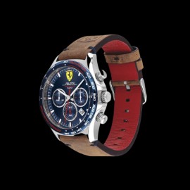 Ferrari  Uhr Pilota Evo Chrono Braun Leder FE0830711