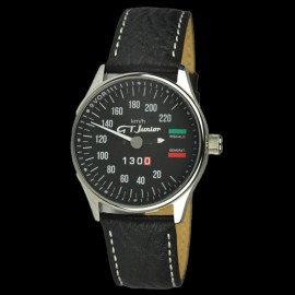 Alfa Romeo Giulia 1300 GT Junior Tachometer Uhr Chrom Gehause / schwarz Hintergrund / weiße Zahlen