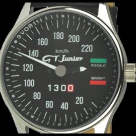 Alfa Romeo Giulia 1300 GT Junior Tachometer Uhr Chrom Gehause / schwarz Hintergrund / weiße Zahlen