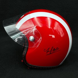 Mini-Helm Jo Siffert Signature 1957-1971 Rot 1/2 Maßtab