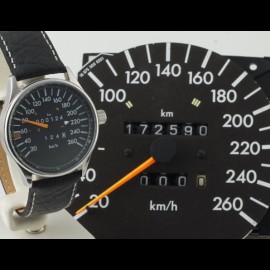 Mercedes-Benz W124 260 km/h speedometer Watch chrome case / chrome dial / white numbers