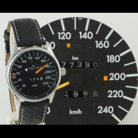 Mercedes-Benz W126 speedometer Watch chrome case / chrome dial / white numbers