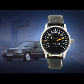 Mercedes-Benz W124 260 km/h speedometer Watch chrome case / chrome dial / white numbers