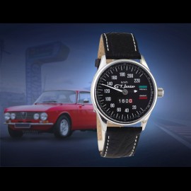 Alfa Romeo Giulia 1600 GT Junior Tachometer Uhr Chrom Gehause / schwarz Hintergrund / weiße Zahlen