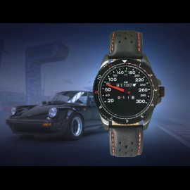 Porsche 911 Turbo 3.3 speedometer Watch black case / black dial / white numbers