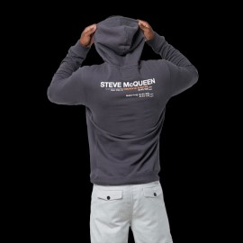 Sweatshirt Hoodie Steve McQueen Chrono 12h Sebring 1970 Dark Grey Hero Seven - men