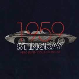 T-shirt 1959 Corvette Stingray Racer Long Sleeves Navy Blue Hero Seven - men