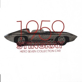 T-shirt 1959 Corvette Stingray Racer Weiß Hero Seven - Herren