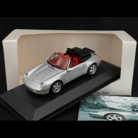 Porsche 911 Carrera 2 Cabriolet 1994 Silbergrau metallic typ 993 1/43 Minichamps WAP02003997