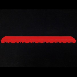 Abgeschrägter Bordstein für Garagenplatte - Farbe Rot RAL3020 - 4er-Satz - ohne Ösen