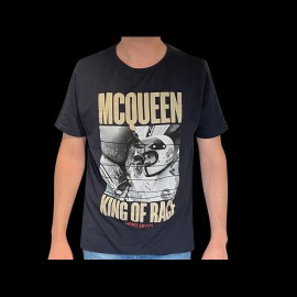 T-shirt Steve McQueen King of Race Face to Face Dark Blue Hero Seven - men