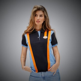 Polo Gulf Racing Navy Blue / Cobalt Blue / Orange - women