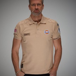 Polo Gulf Racing Steve McQueen Le Mans n°50 sand beige - men