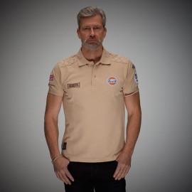Polo Gulf Racing Steve McQueen Le Mans n°50 sand beige - men