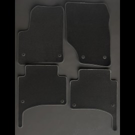 Floor Mats Porsche Cayenne I 9PA 2002-2007 Black - PREMIUM Quality - with piping