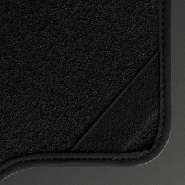 Floor Mats Porsche 986 Boxster/Cayman except 1999 and 2003 Black - LUXE Quality - with piping