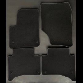 Floor Mats Porsche Cayenne I Facelift 11/2007-2010 Black - PREMIUM Quality - with piping