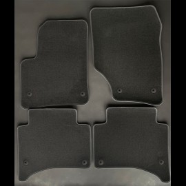 Floor Mats Porsche Cayenne I Facelift 11/2007-2010 Anthracite Grey - LUXE Quality - with piping