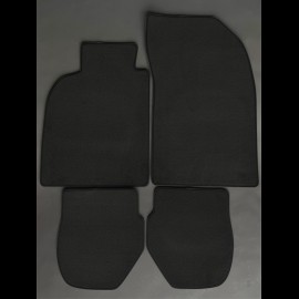 Floor Mats Porsche 993 Coupe & Cabrio Black - LUXE Quality - with piping