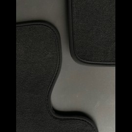 Fußmatten Porsche 356 Schwarz - LUXE Qualität - mit Keder